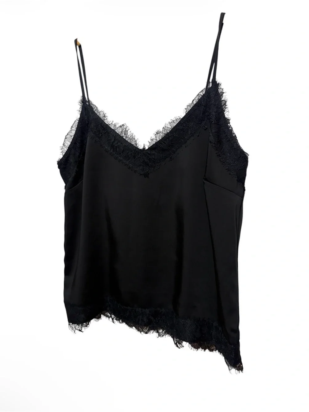cupcakes and cashmere Savannah Heavy Satin Eyelash Lace Camisole
